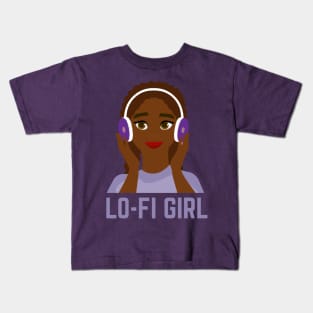 African American LOFI Hip Hop Girl Kids T-Shirt